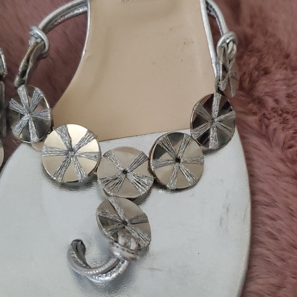 Jimmy Choo Silver Disc Sandals - Picture 3 of 8